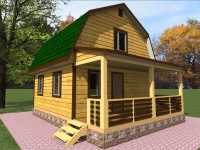 Дом из бруса 6х8 | Деревянные дачные дома
